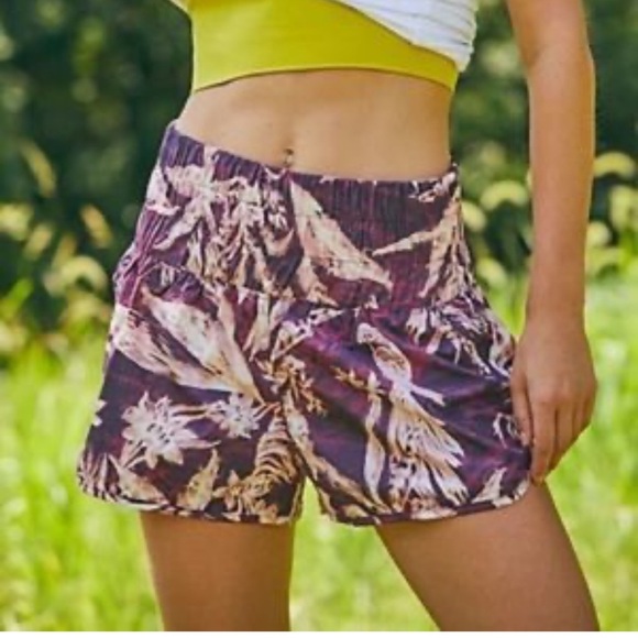 Free People Movement The Way Home Shorts Burgundy Pink Large Athletic, NWoT - Picture 12 of 12